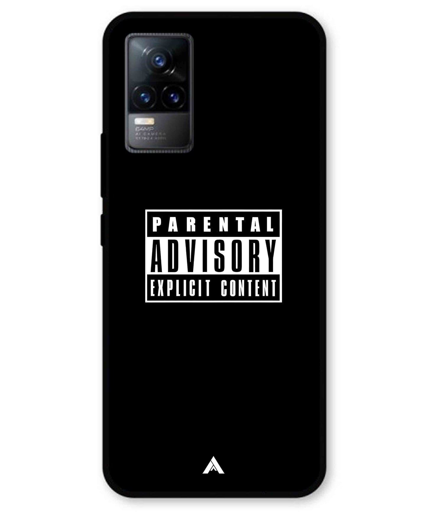 Parental Advisory Metal Back Cover Phone Case for Vivo Y73