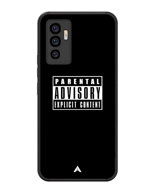 Parental Advisory Metal Back Cover Phone Case for Vivo Y75 4G
