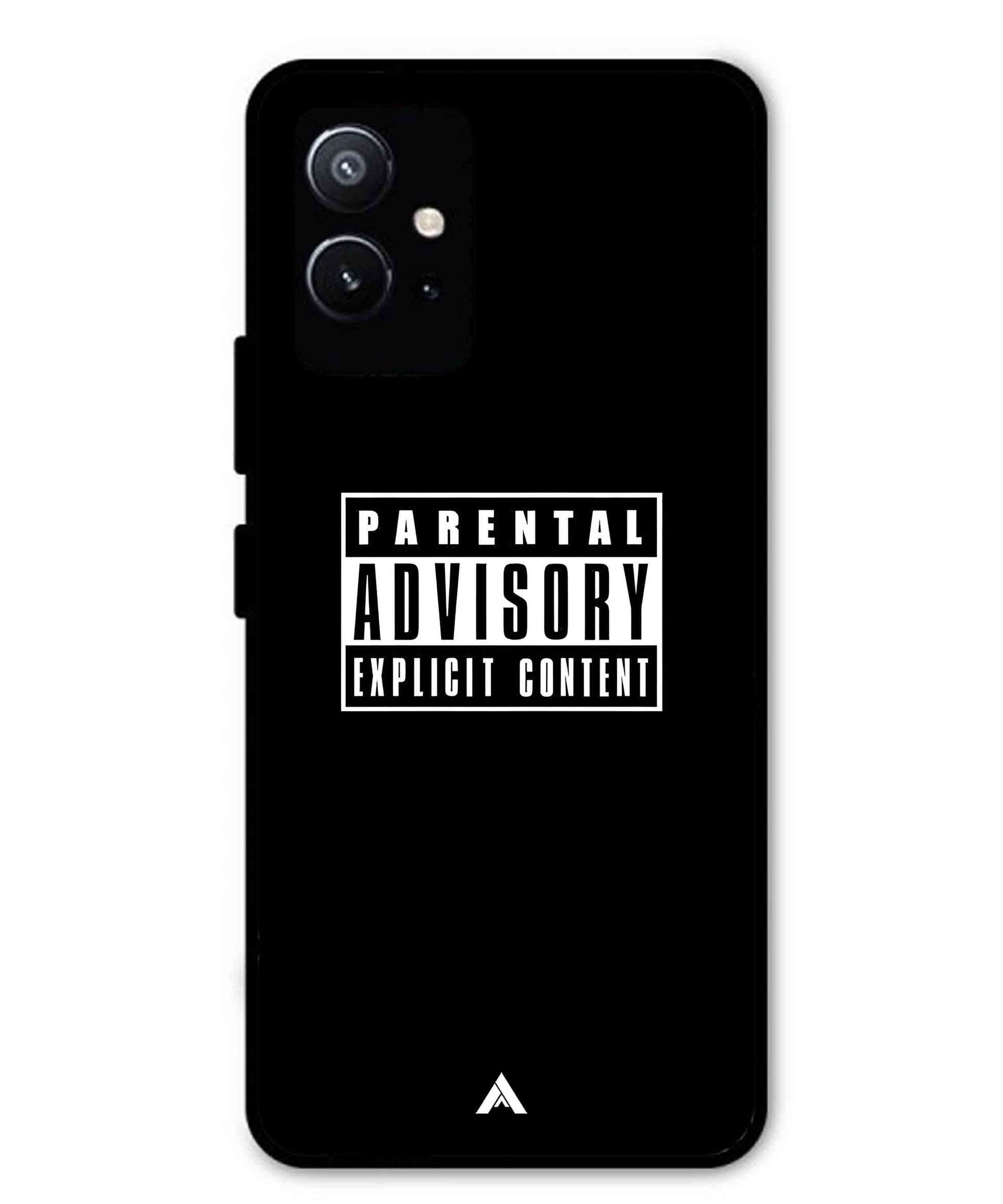 Parental Advisory Metal Back Cover Phone Case for Vivo Y75 5G