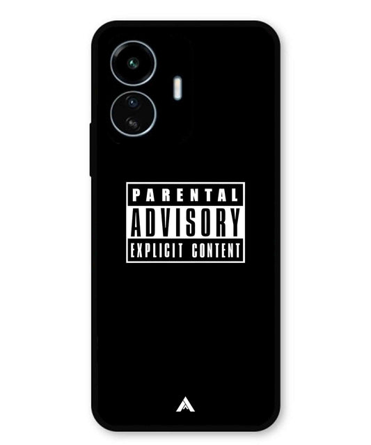 Parental Advisory Metal Back Cover Phone Case for Vivo Y77