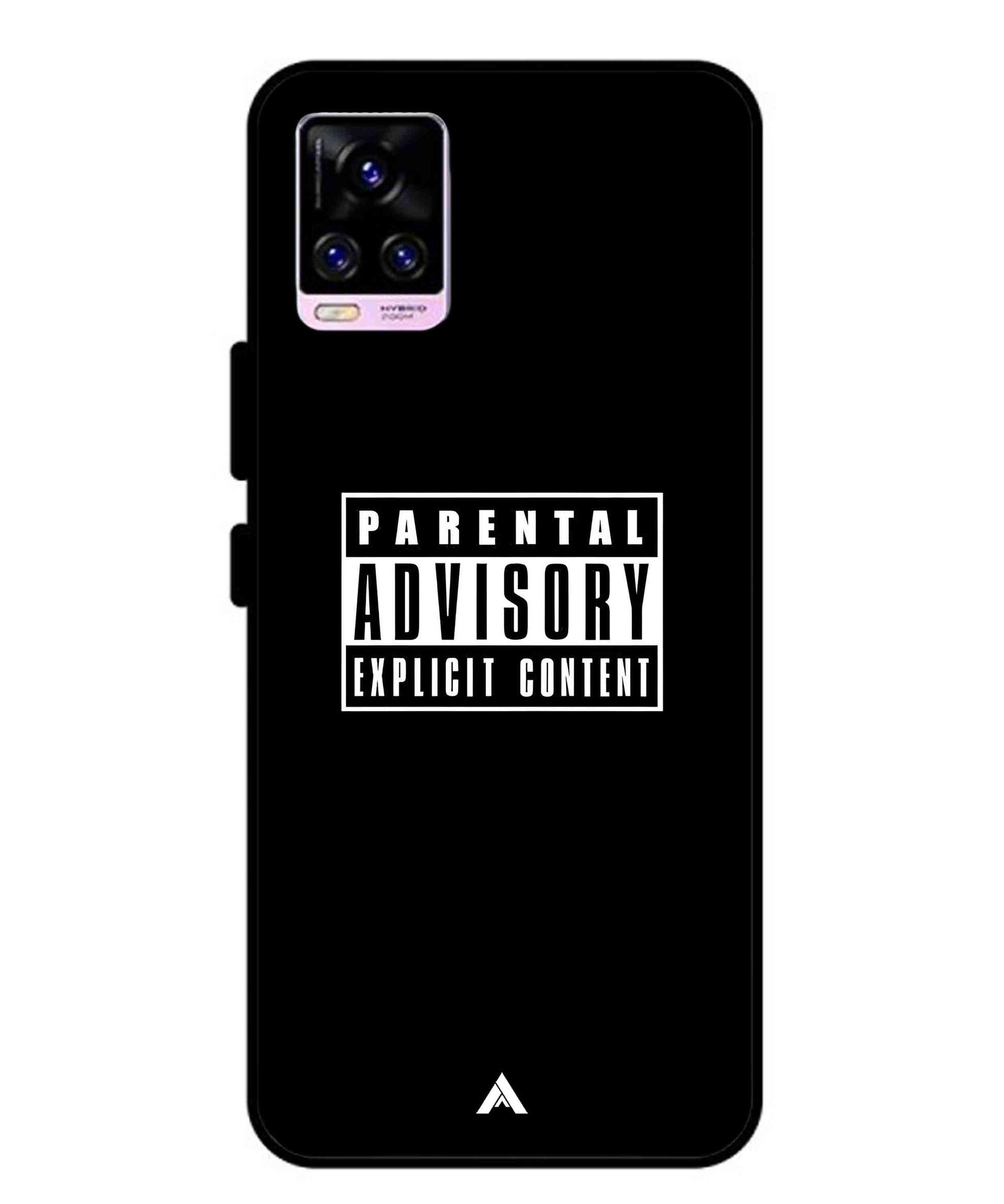 Parental Advisory Metal Back Cover Phone Case for Vivo v20 Pro