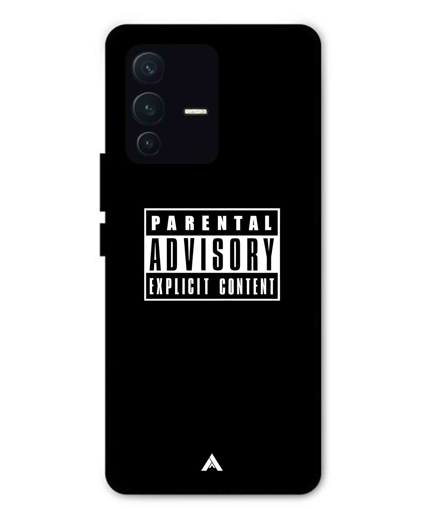 Parental Advisory Metal Back Cover Phone Case for Vivo v23 Pro