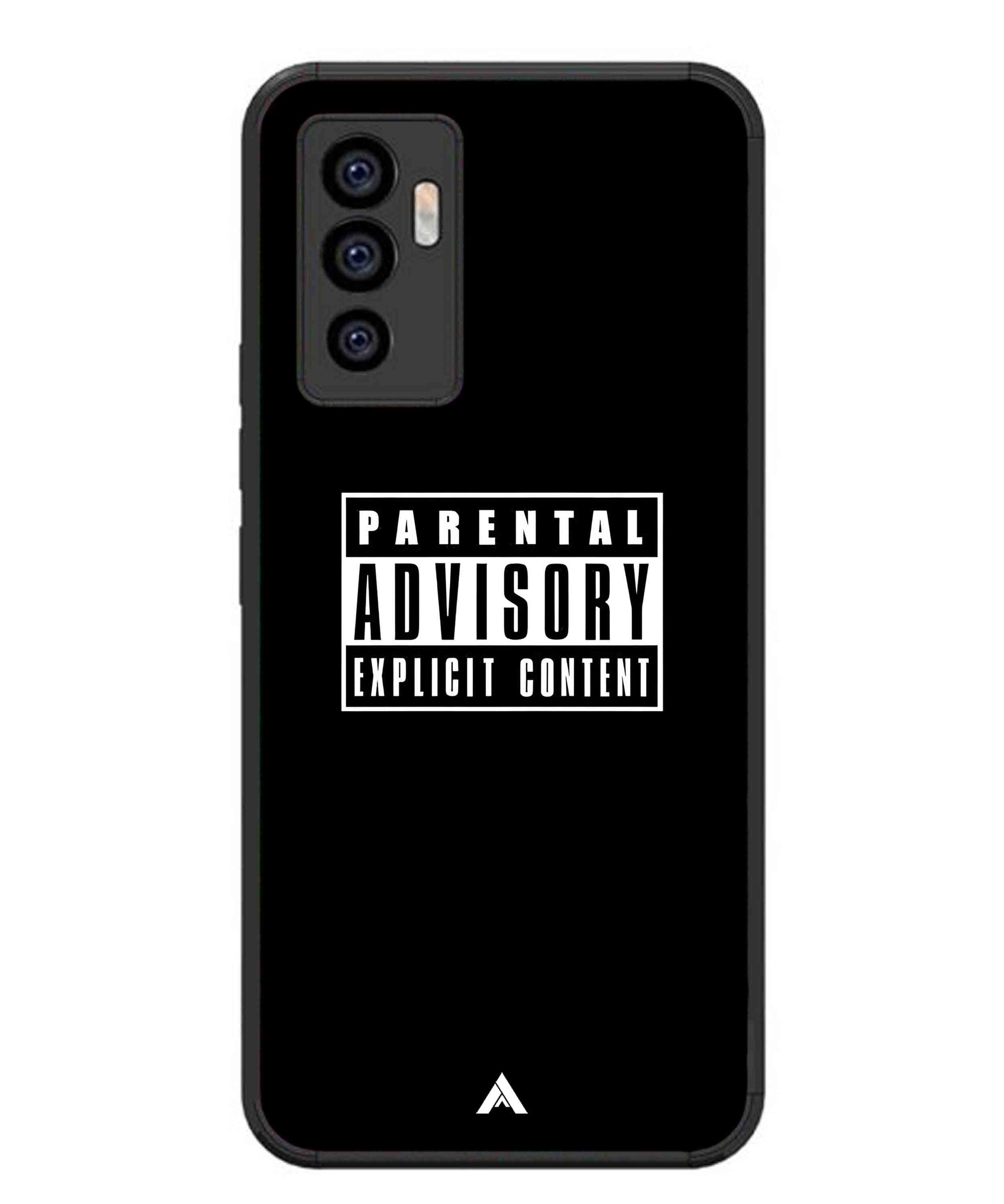 Parental Advisory Metal Back Cover Phone Case for Vivo v23e