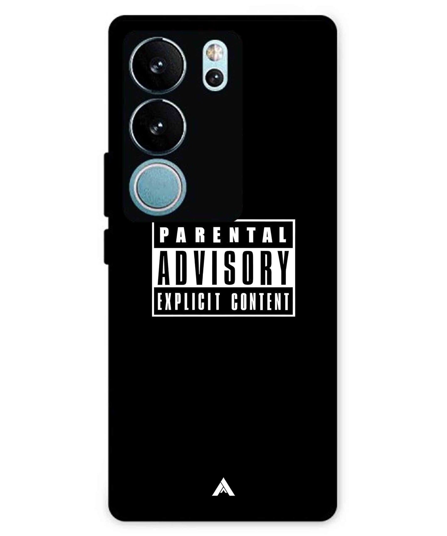Parental Advisory Metal Back Cover Phone Case for Vivo v29 Pro