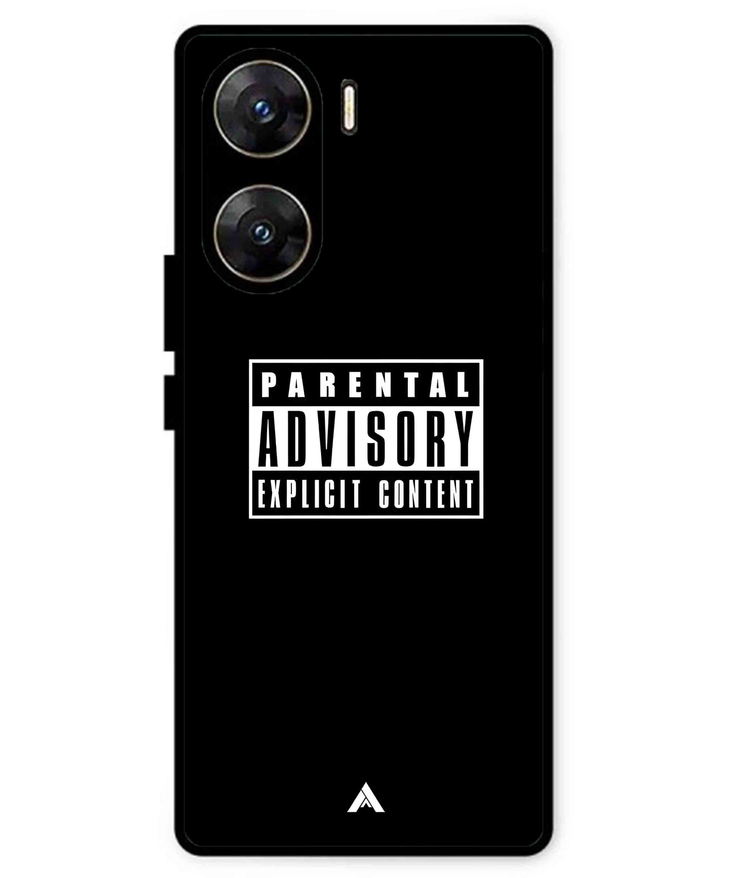 Parental Advisory Metal Back Cover Phone Case for Vivo v29e