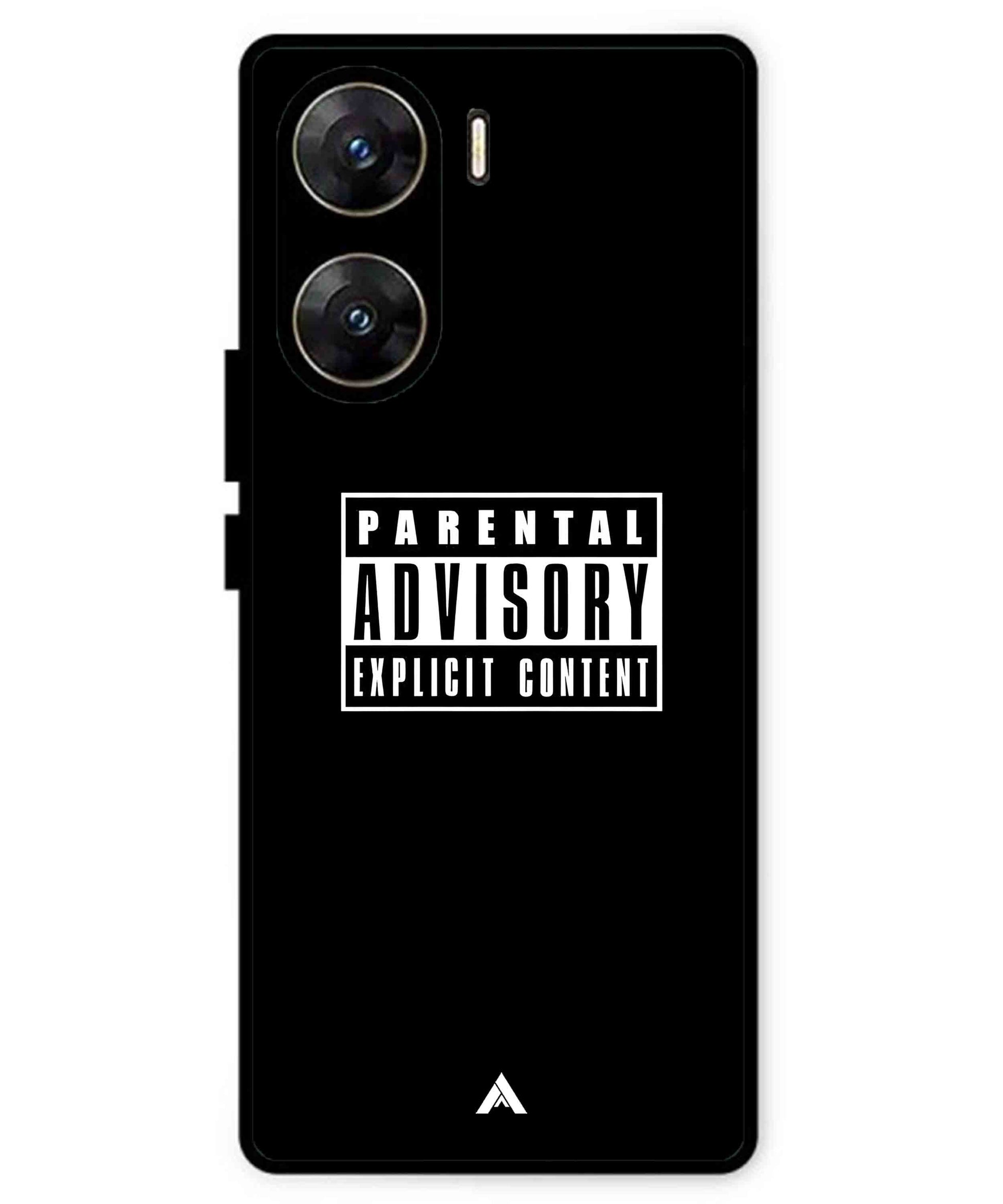 Parental Advisory Metal Back Cover Phone Case for Vivo v29e