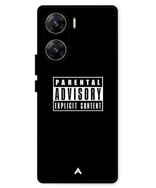 Parental Advisory Metal Back Cover Phone Case for Vivo v29e
