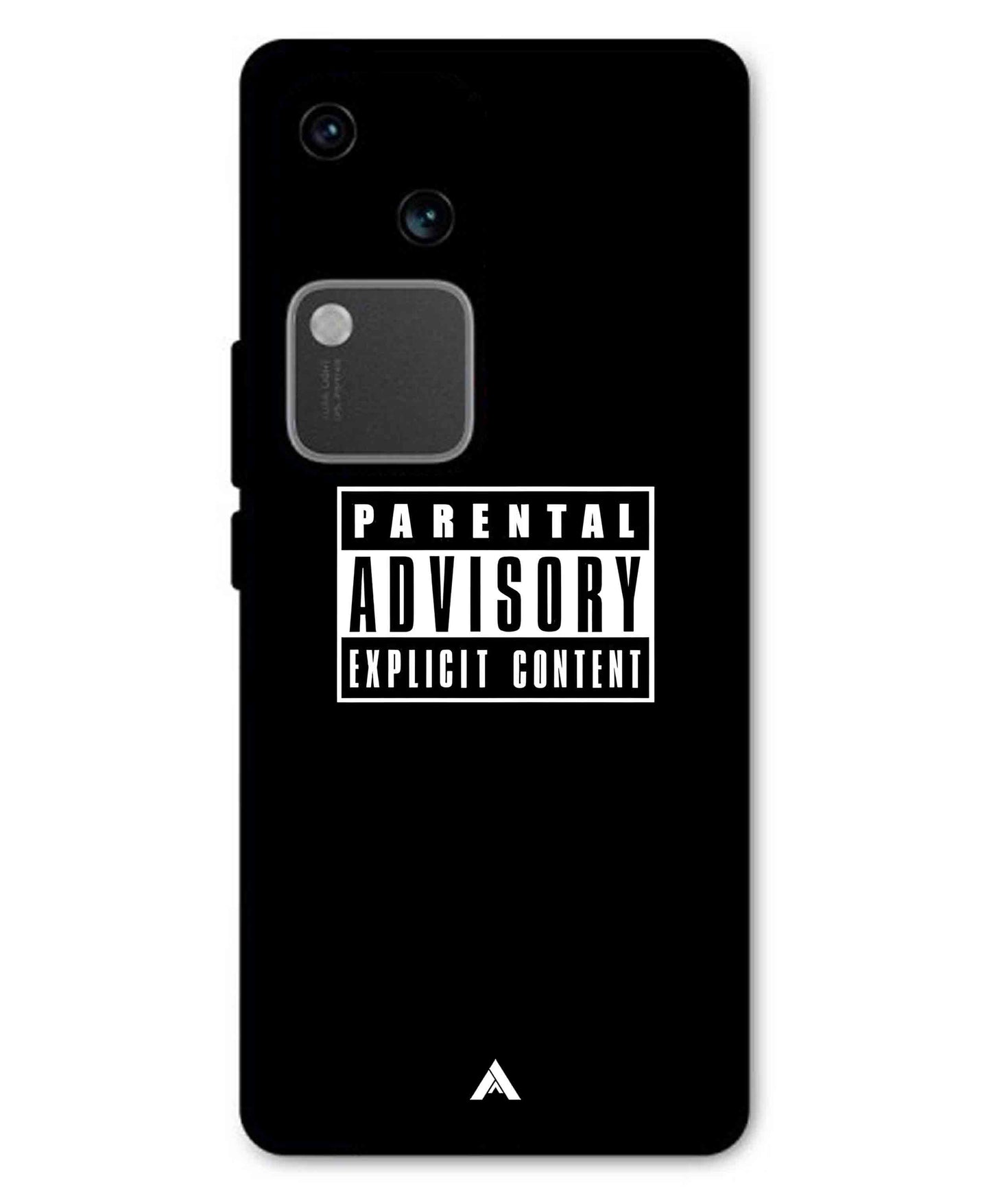 Parental Advisory Metal Back Cover Phone Case for Vivo v30