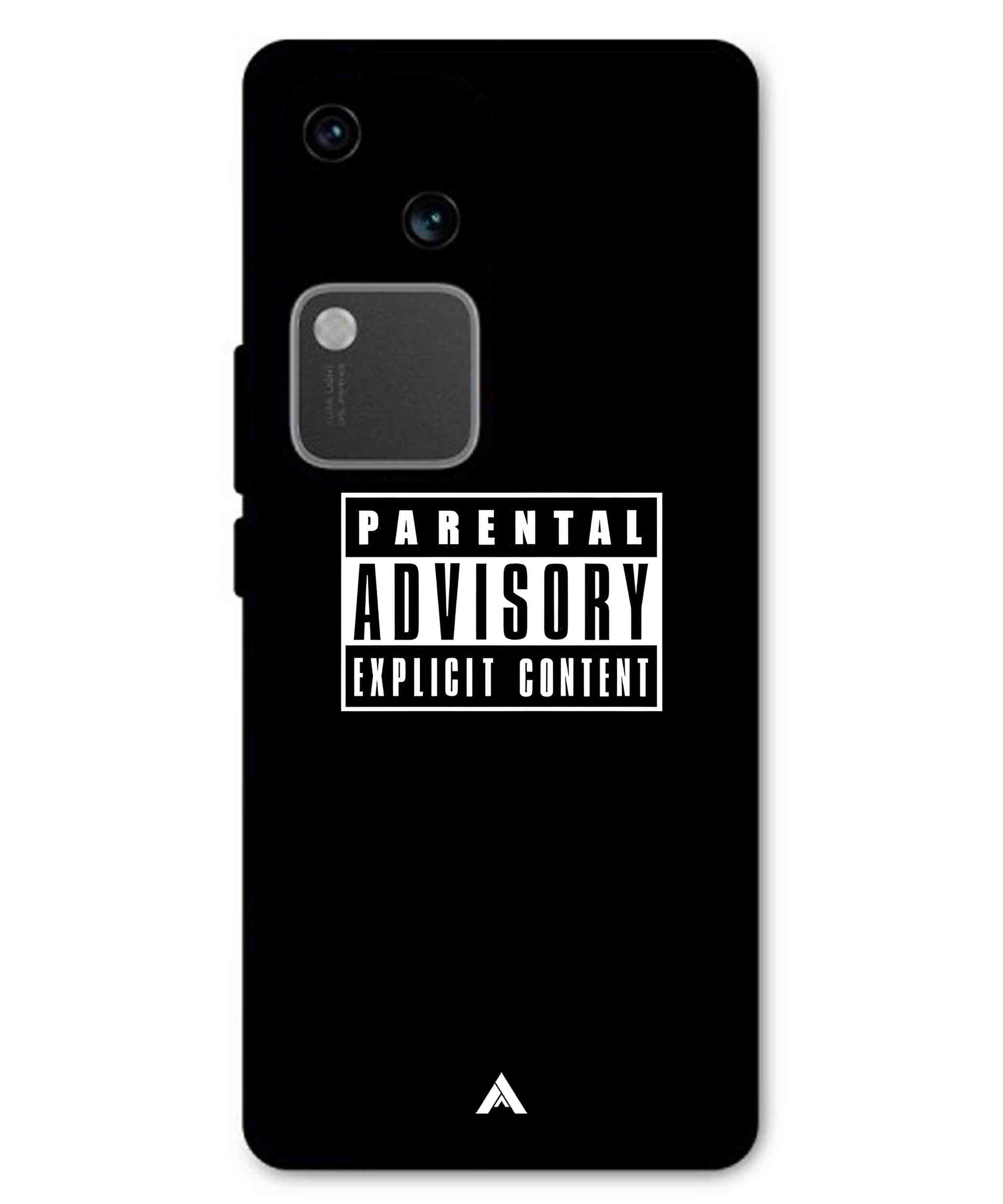 Parental Advisory Metal Back Cover Phone Case for Vivo v30