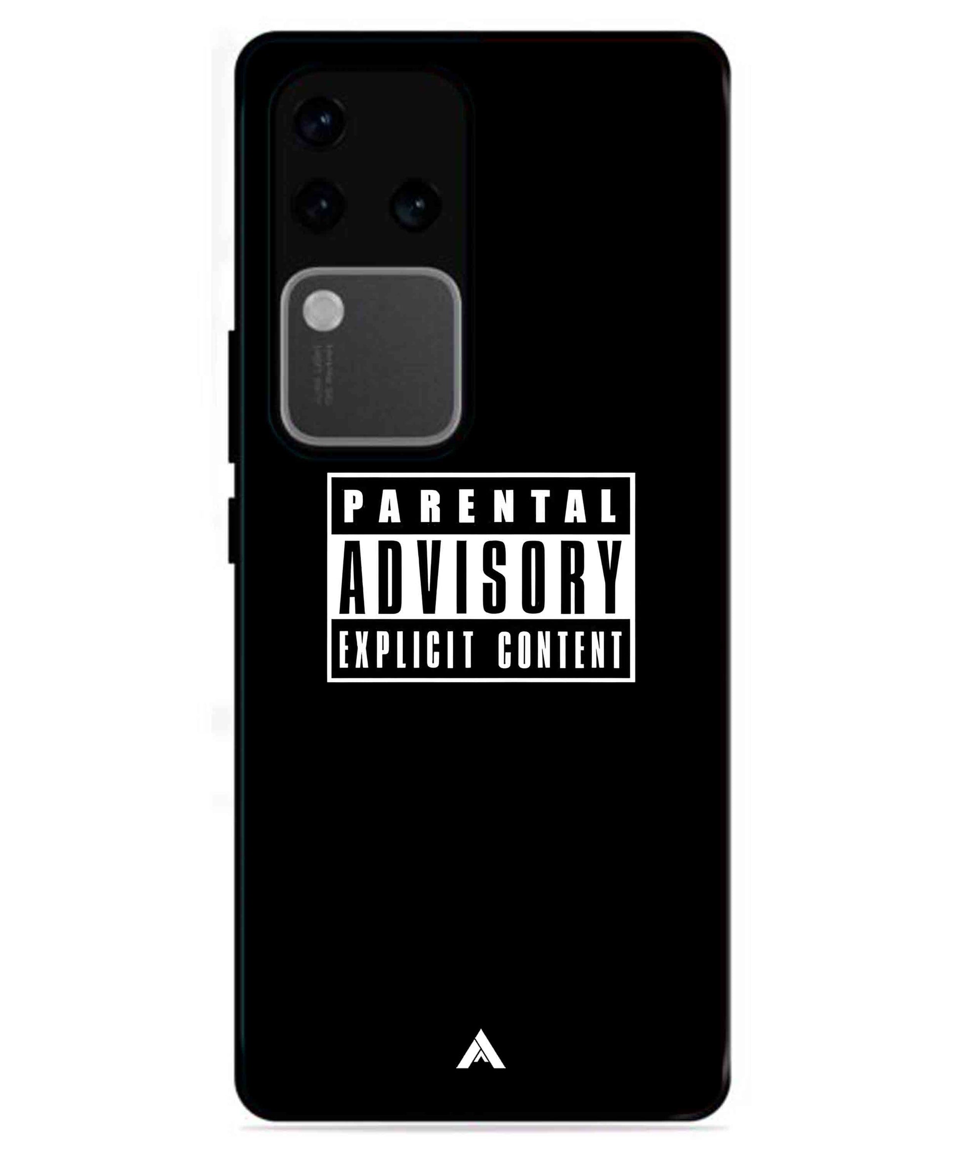 Parental Advisory Metal Back Cover Phone Case for Vivo v30 Pro