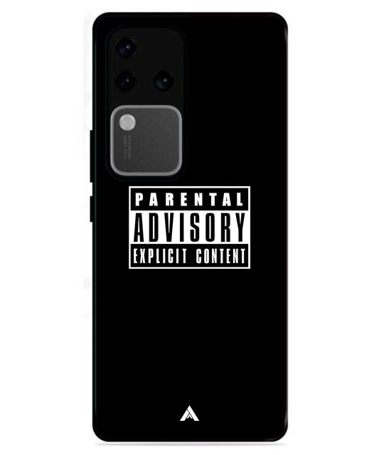 Parental Advisory Metal Back Cover Phone Case for Vivo v30 Pro