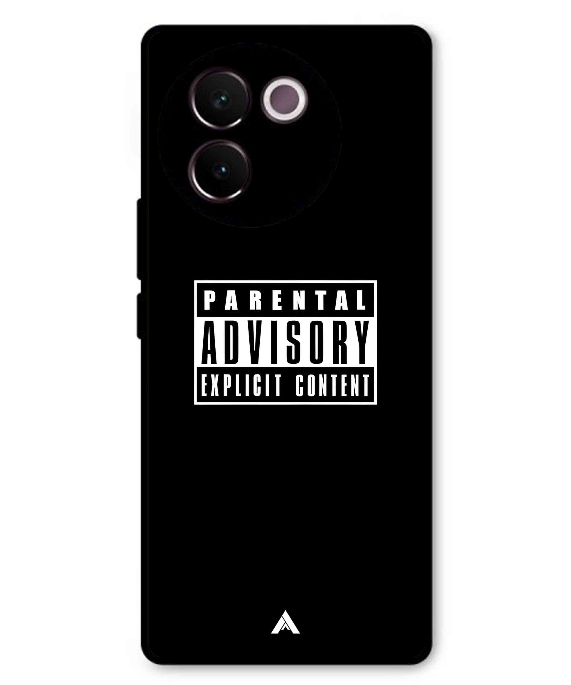 Parental Advisory Metal Back Cover Phone Case for Vivo v30e