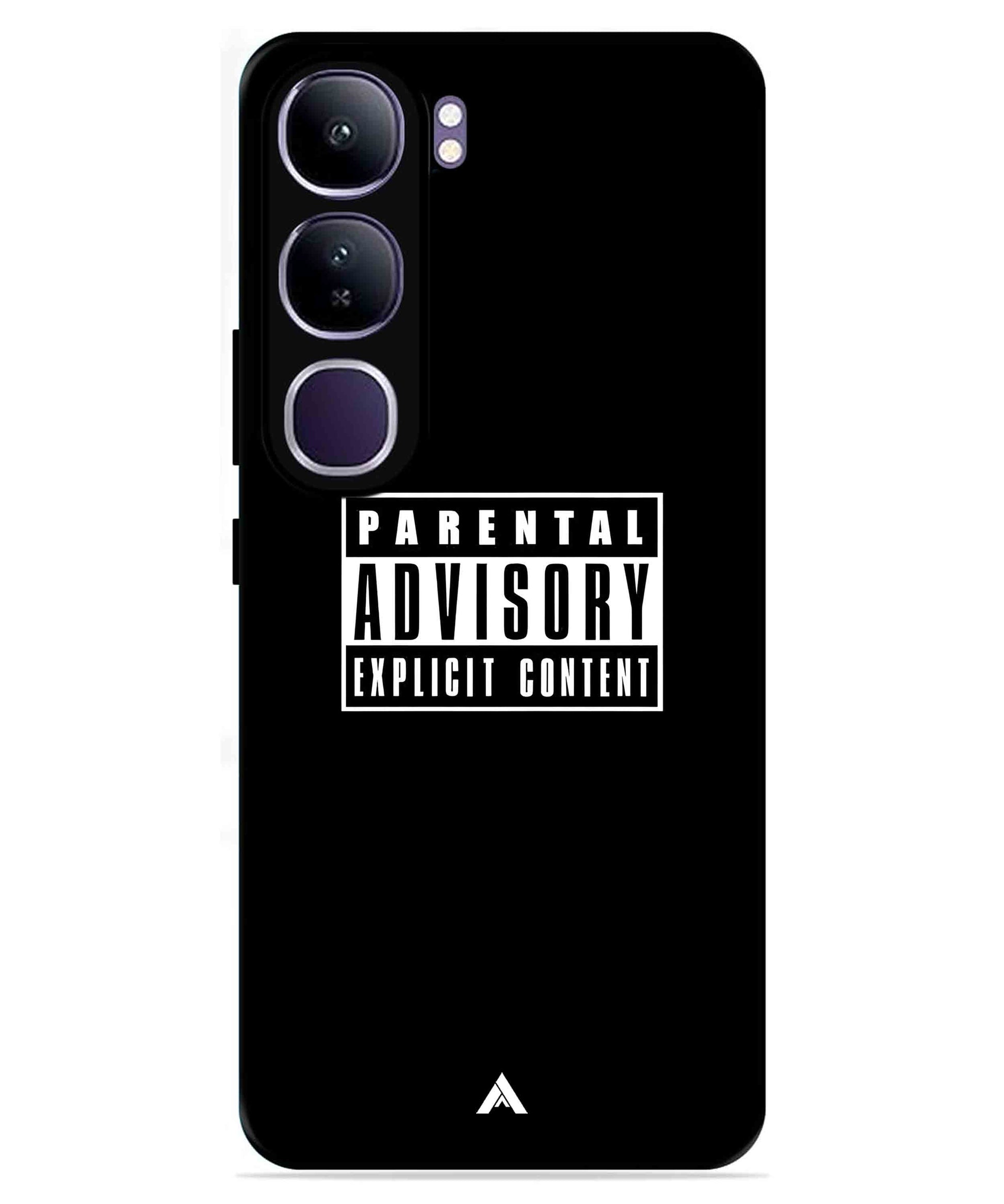 Parental Advisory Metal Back Cover Phone Case for Vivo v40 Lite