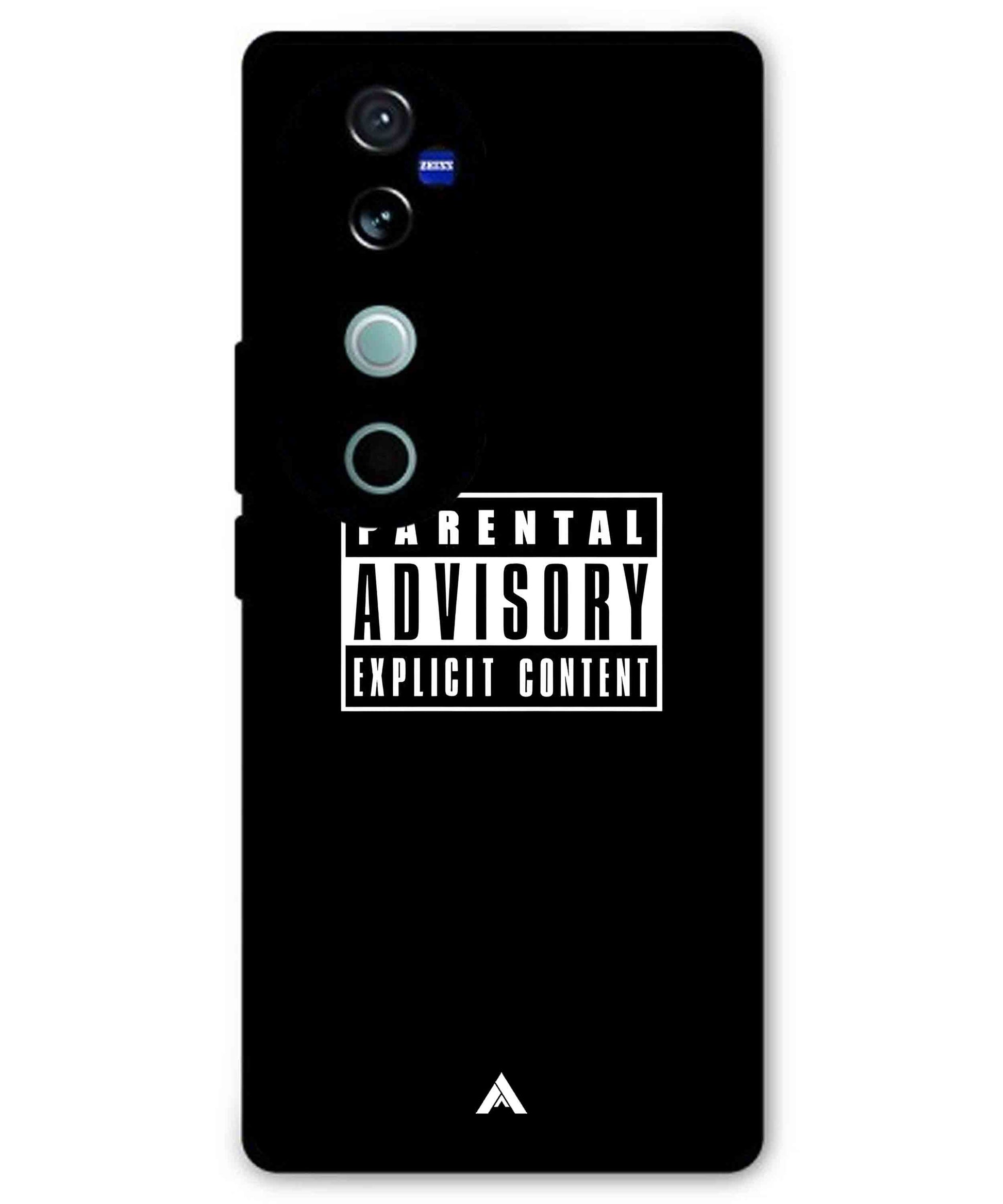Parental Advisory Metal Back Cover Phone Case for Vivo v40 Pro