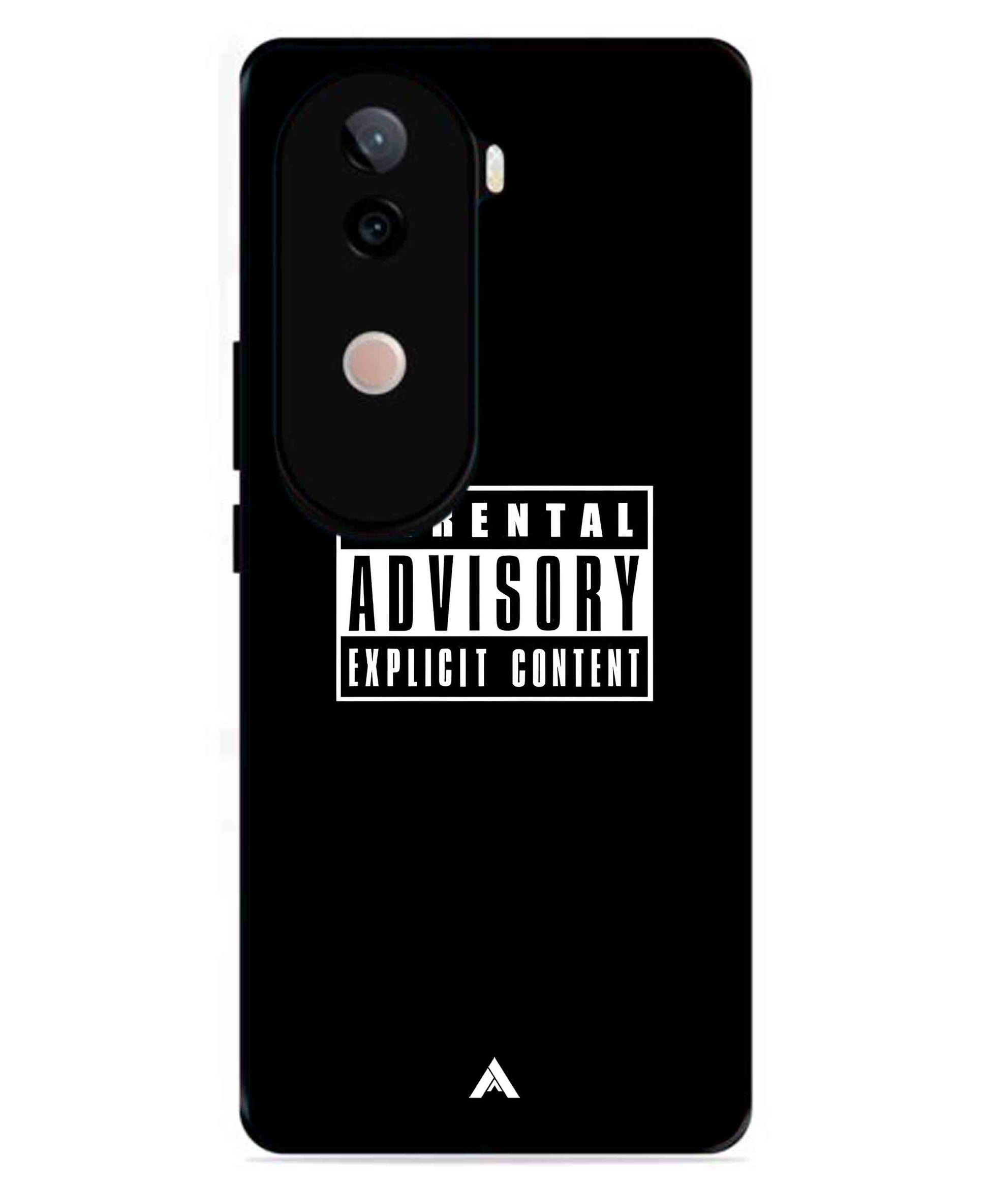 Parental Advisory Metal Back Cover Phone Case for Vivo v40e