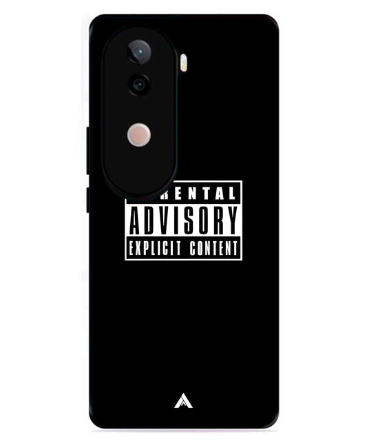 Parental Advisory Metal Back Cover Phone Case for Vivo v40e