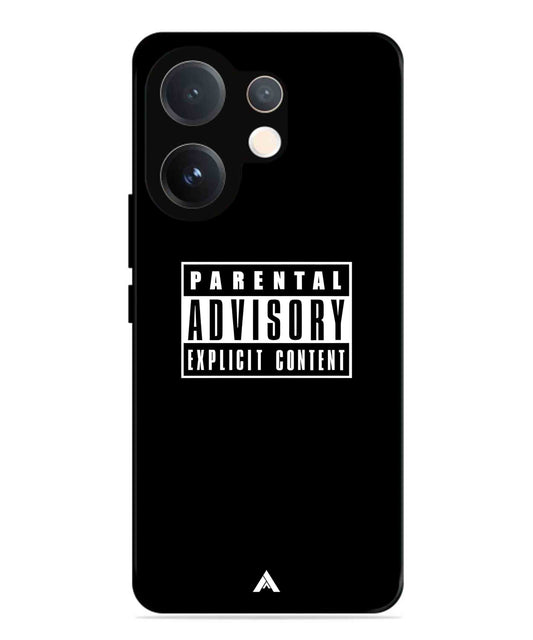 Parental Advisory Metal Back Cover Phone Case for Vivo v60