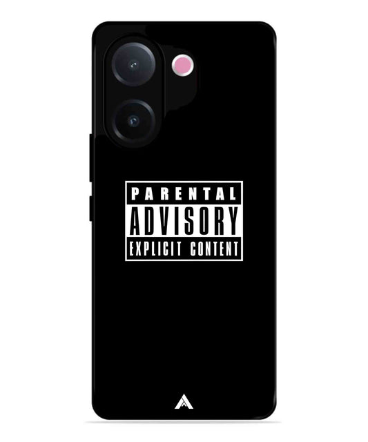 Parental Advisory Metal Back Cover Phone Case for Vivo v60e