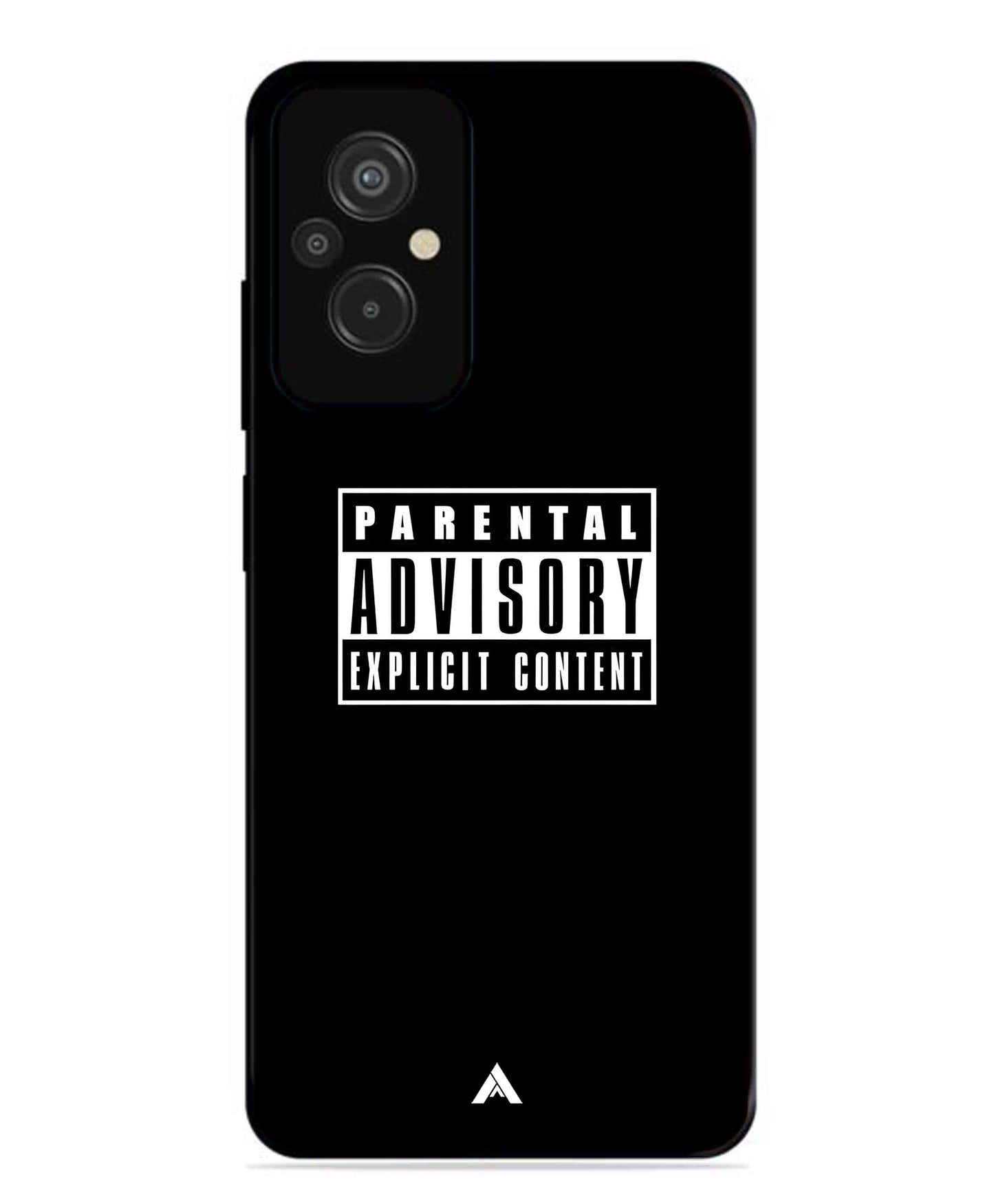 Parental Advisory Metal Back Cover Phone Case for Xiaomi Redmi 11 Prime 4G