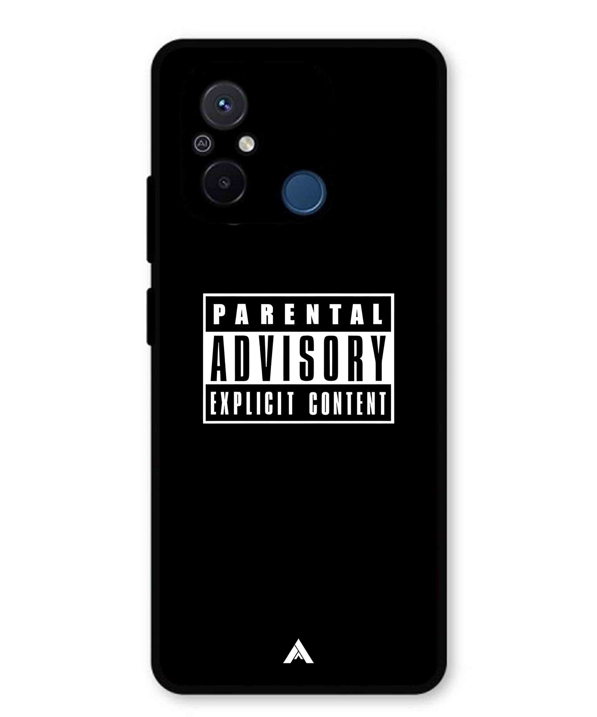 Parental Advisory Metal Back Cover Phone Case for Xiaomi Redmi 12C