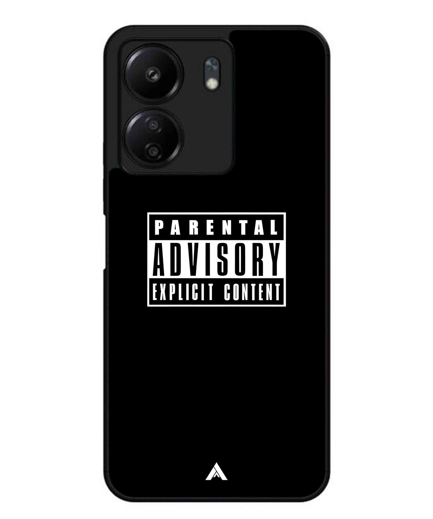 Parental Advisory Metal Back Cover Phone Case for Xiaomi Redmi 13C 4G