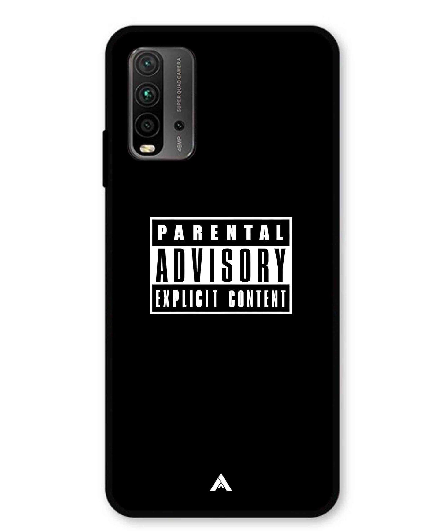 Parental Advisory Metal Back Cover Phone Case for Xiaomi Redmi 9 Power
