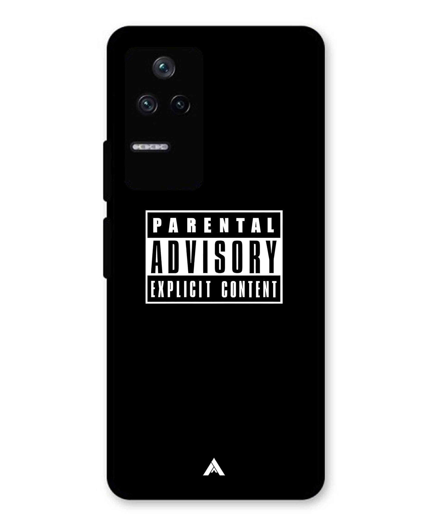 Parental Advisory Metal Back Cover Phone Case for Xiaomi Redmi K40s
