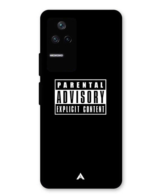 Parental Advisory Metal Back Cover Phone Case for Xiaomi Redmi K40s