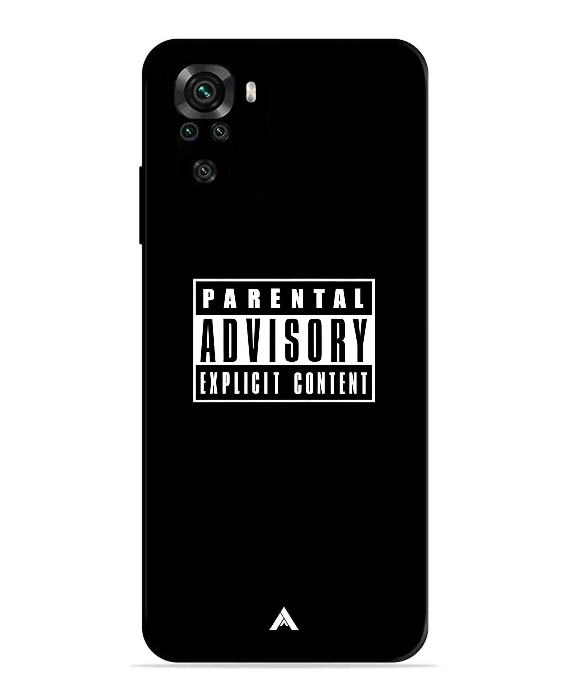Parental Advisory Metal Back Cover Phone Case for Xiaomi Redmi Note 10S
