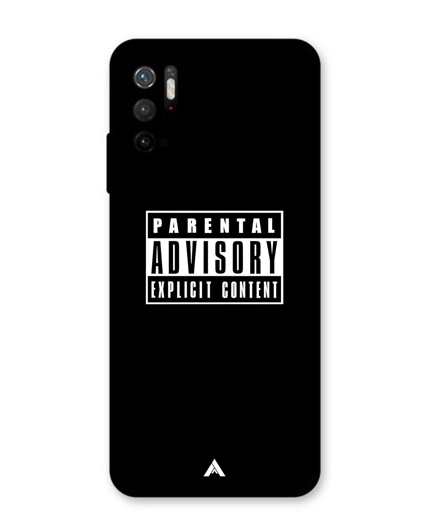 Parental Advisory Metal Back Cover Phone Case for Xiaomi Redmi Note 10T