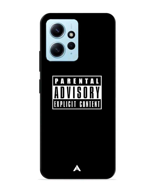 Parental Advisory Metal Back Cover Phone Case for Xiaomi Redmi Note 12 4G