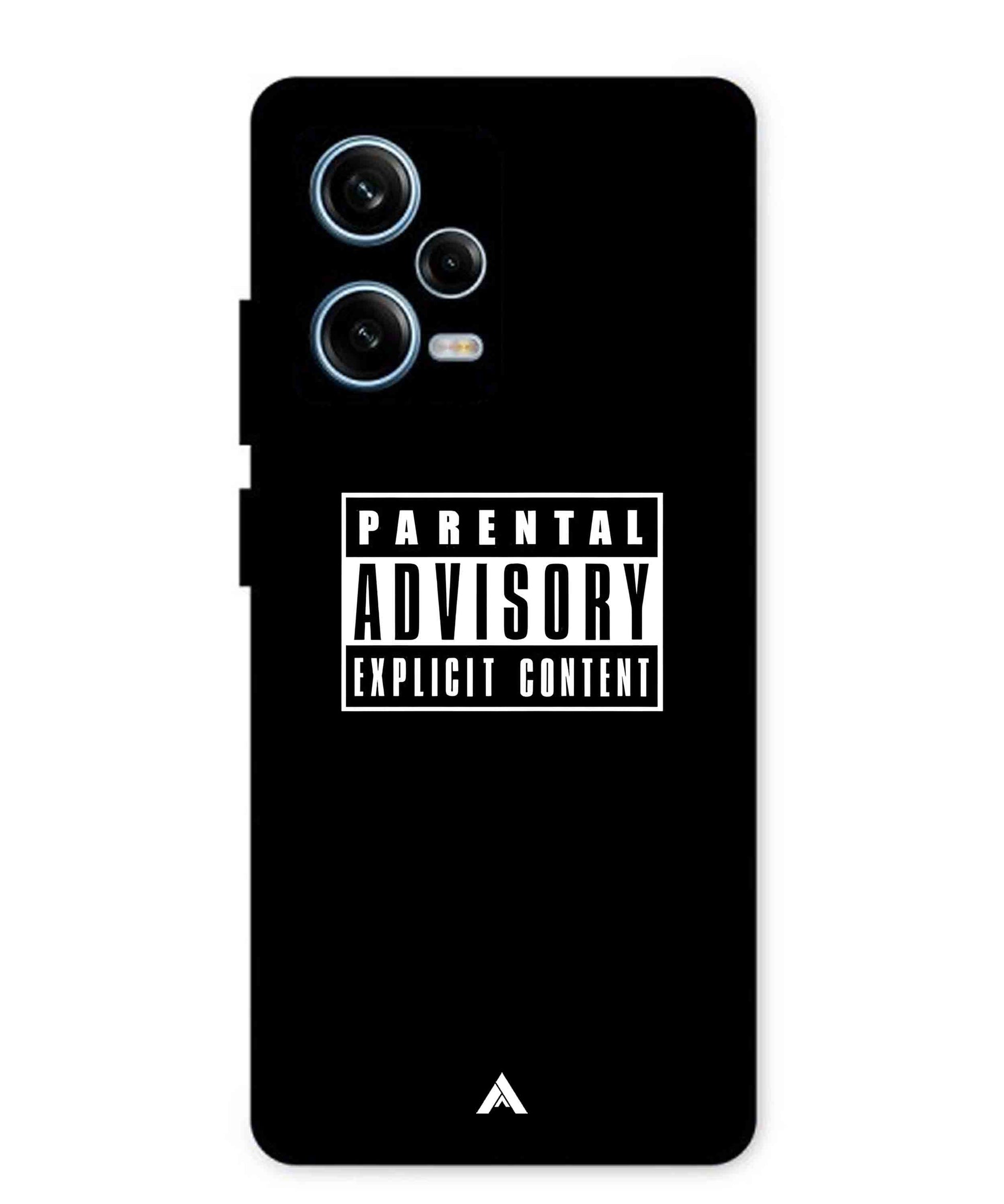 Parental Advisory Metal Back Cover Phone Case for Xiaomi Redmi Note 12 Pro Plus