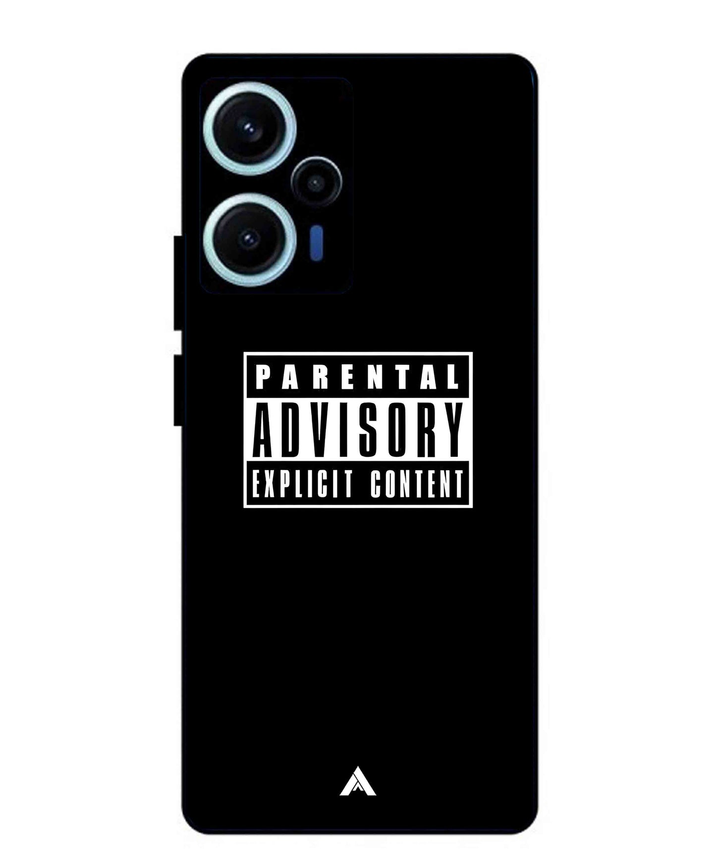 Parental Advisory Metal Back Cover Phone Case for Xiaomi Redmi Note 12 Turbo