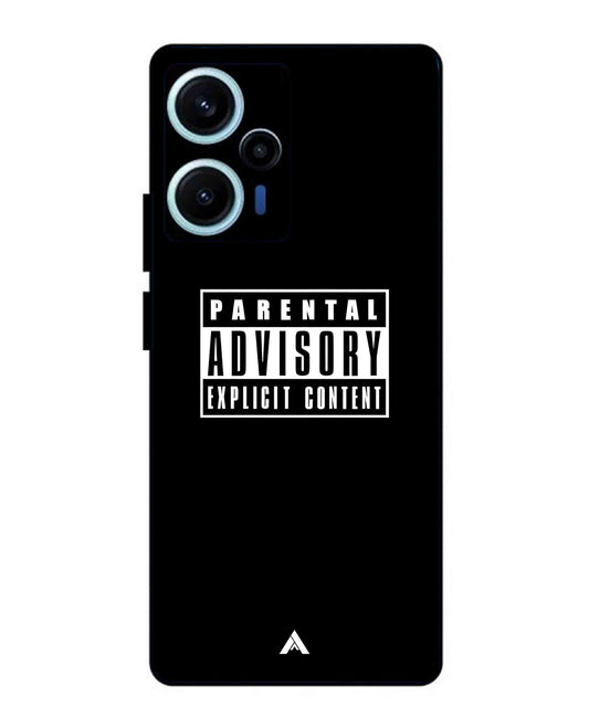 Parental Advisory Metal Back Cover Phone Case for Xiaomi Redmi Note 12 Turbo