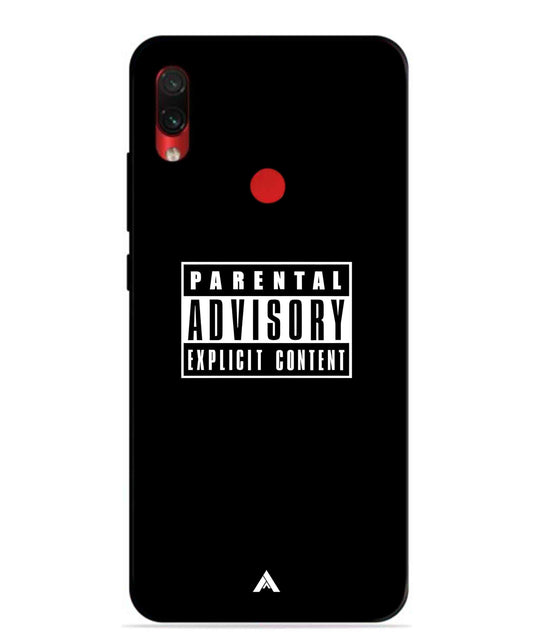 Parental Advisory Metal Back Cover Phone Case for Xiaomi Redmi Note 7s