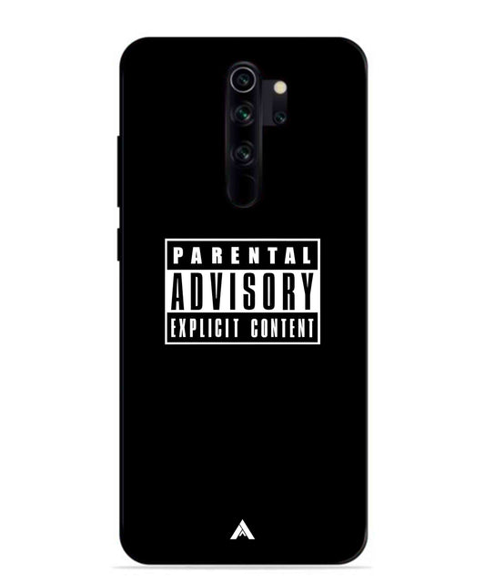 Parental Advisory Metal Back Cover Phone Case for Xiaomi Redmi Note 8 Pro