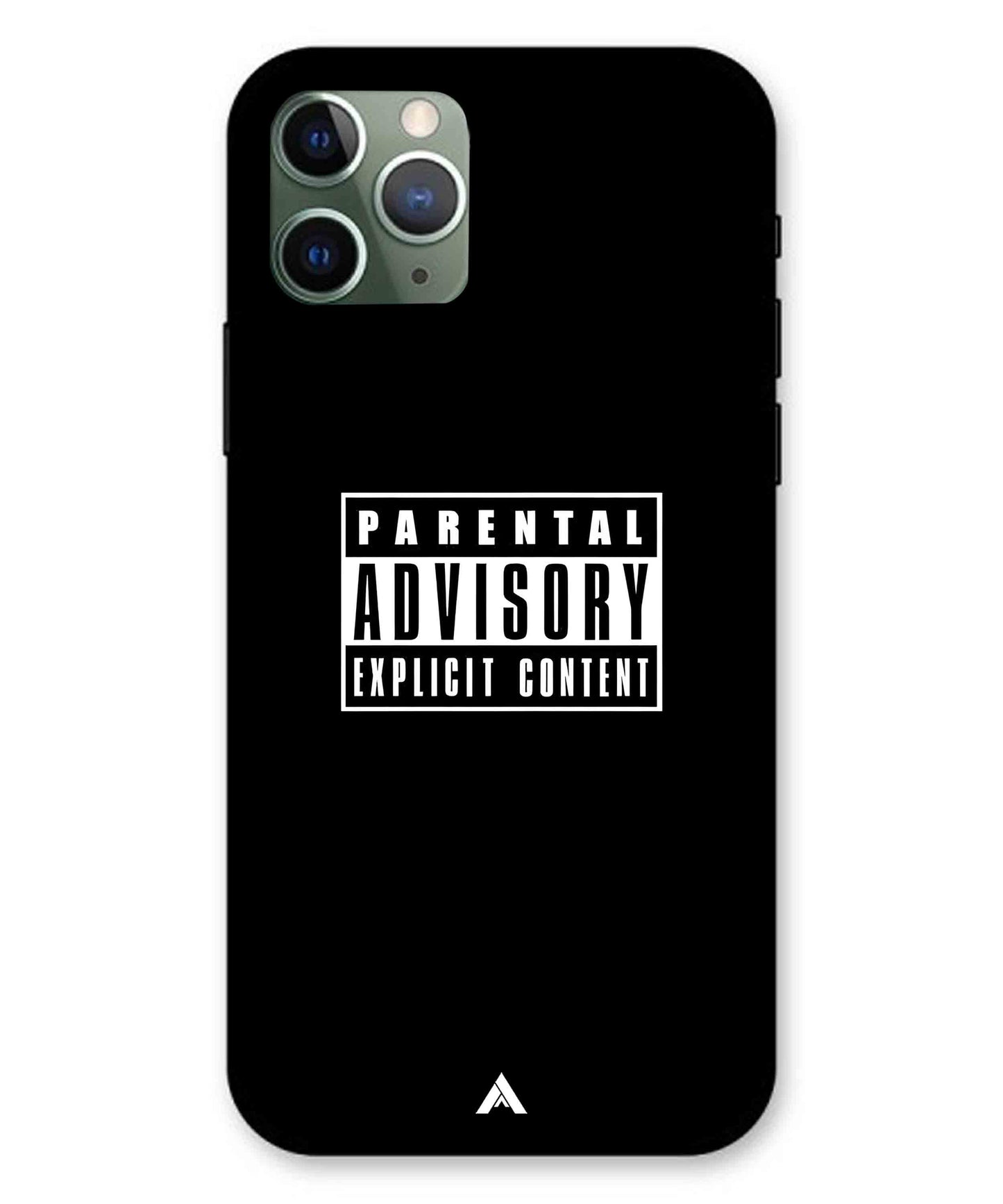 Parental Advisory Metal Back Cover Phone Case for iPhone 11 Pro