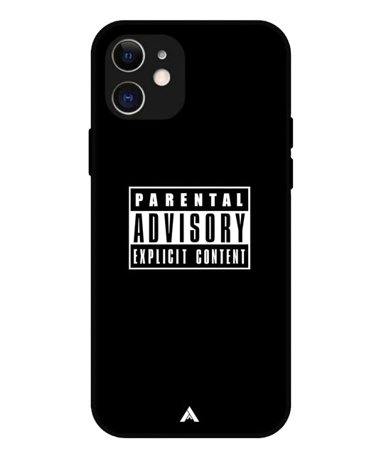 Parental Advisory Metal Back Cover Phone Case for iPhone 12