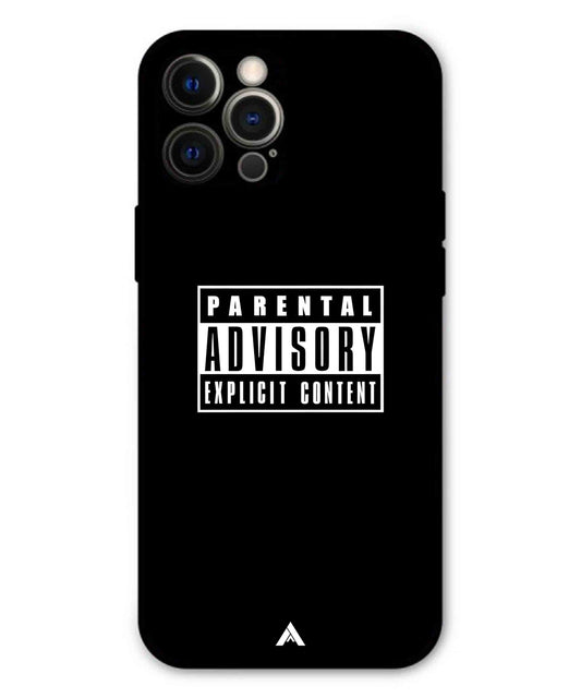 Parental Advisory Metal Back Cover Phone Case for iPhone 12 Pro Max