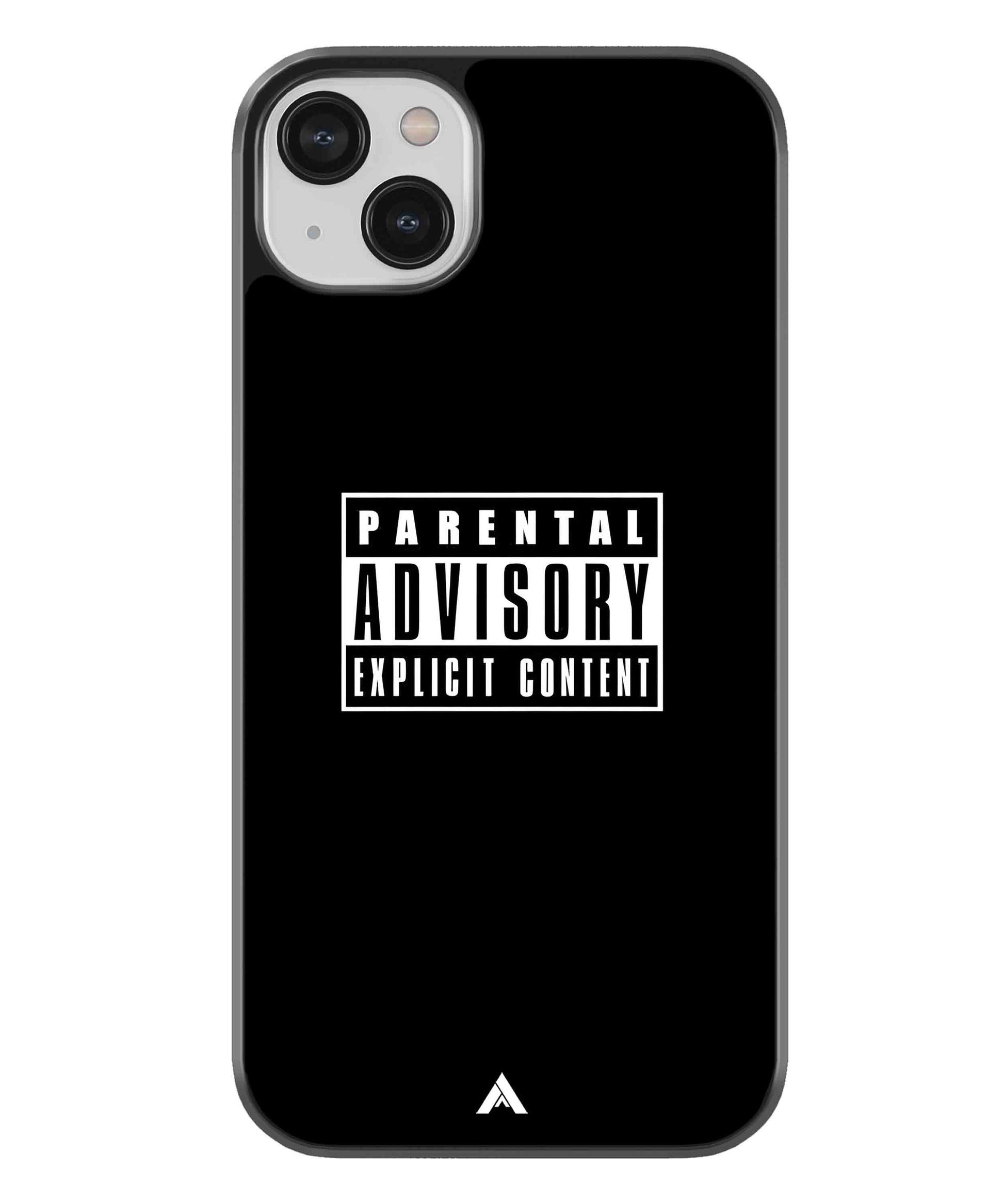 Parental Advisory Metal Back Cover Phone Case for iPhone 13