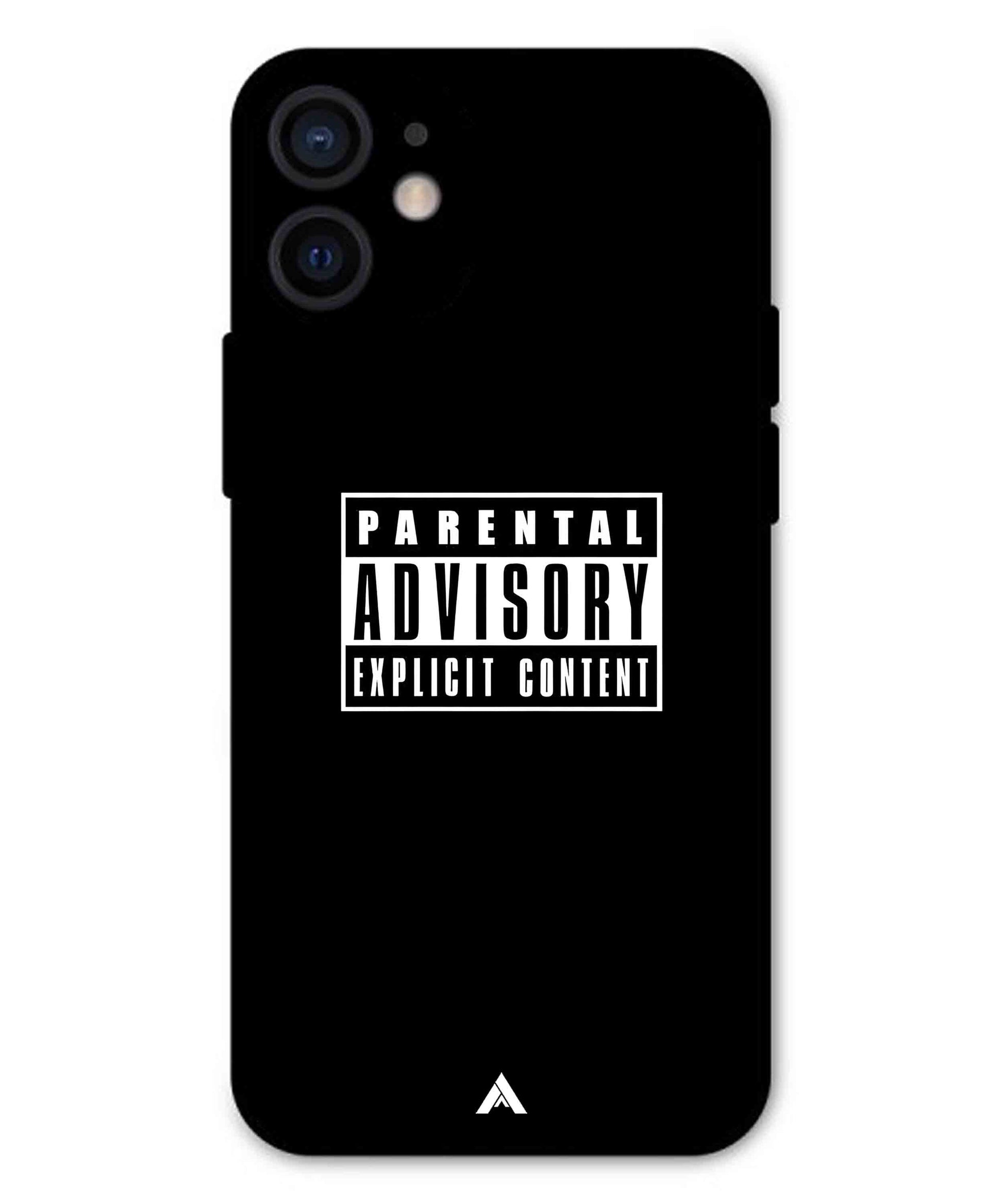 Parental Advisory Metal Back Cover Phone Case for iPhone 13 Mini