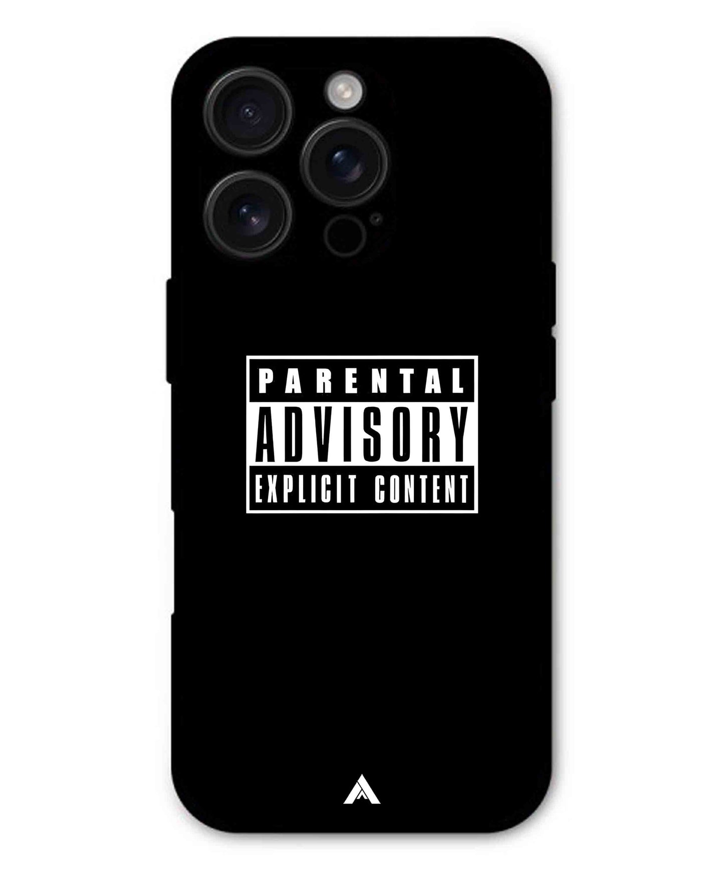 Parental Advisory Metal Back Cover Phone Case for iPhone 13 Pro