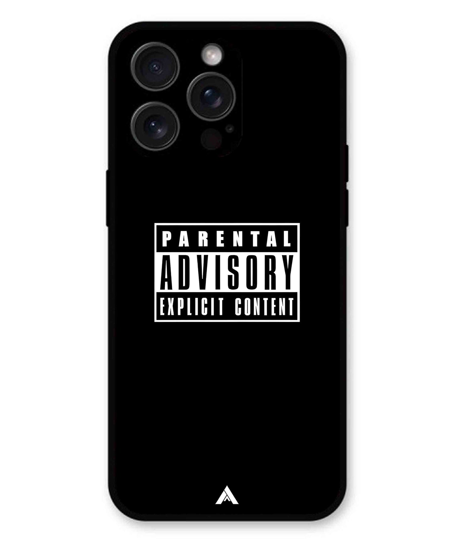 Parental Advisory Metal Back Cover Phone Case for iPhone 13 Pro Max