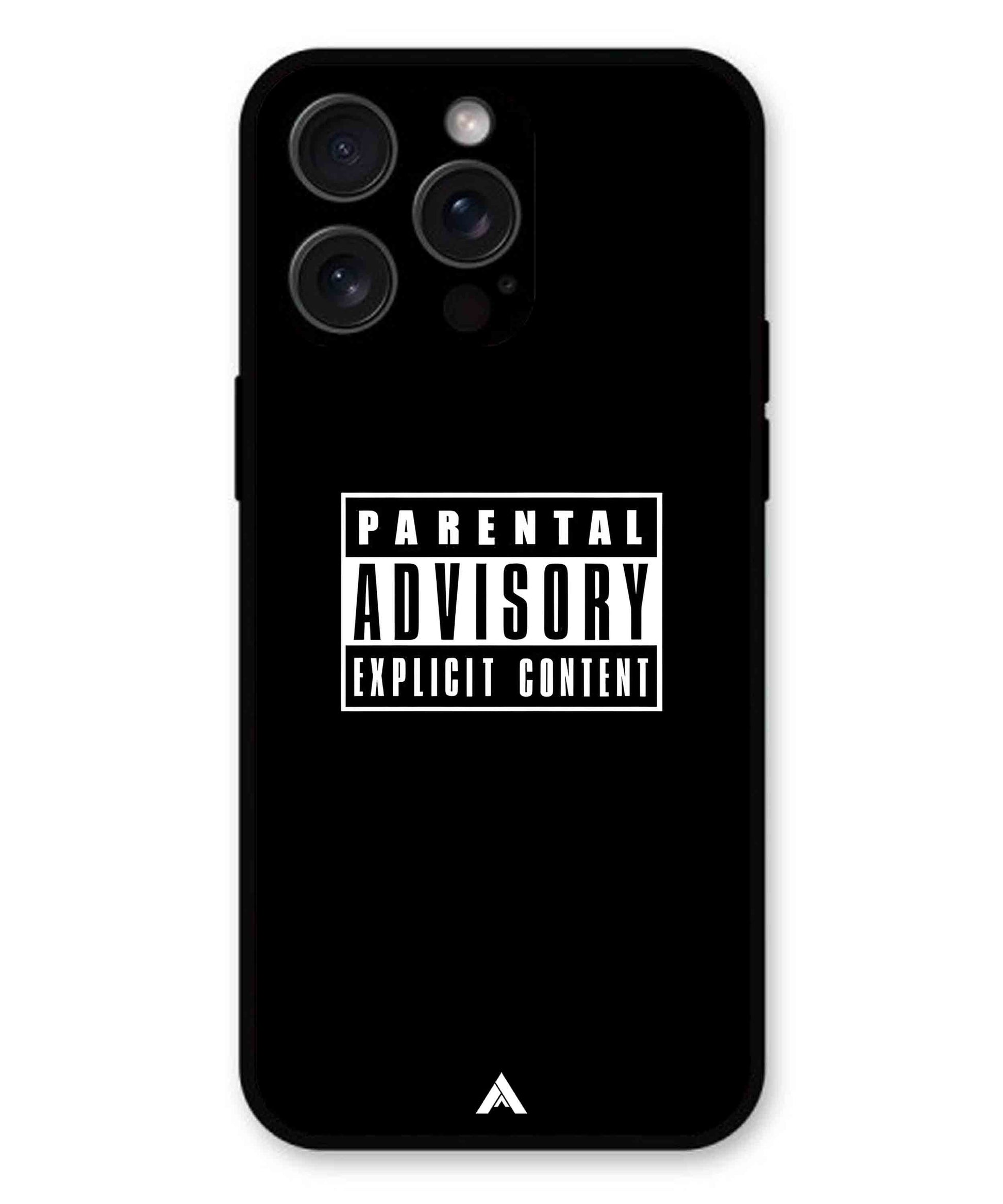 Parental Advisory Metal Back Cover Phone Case for iPhone 14 Pro Max