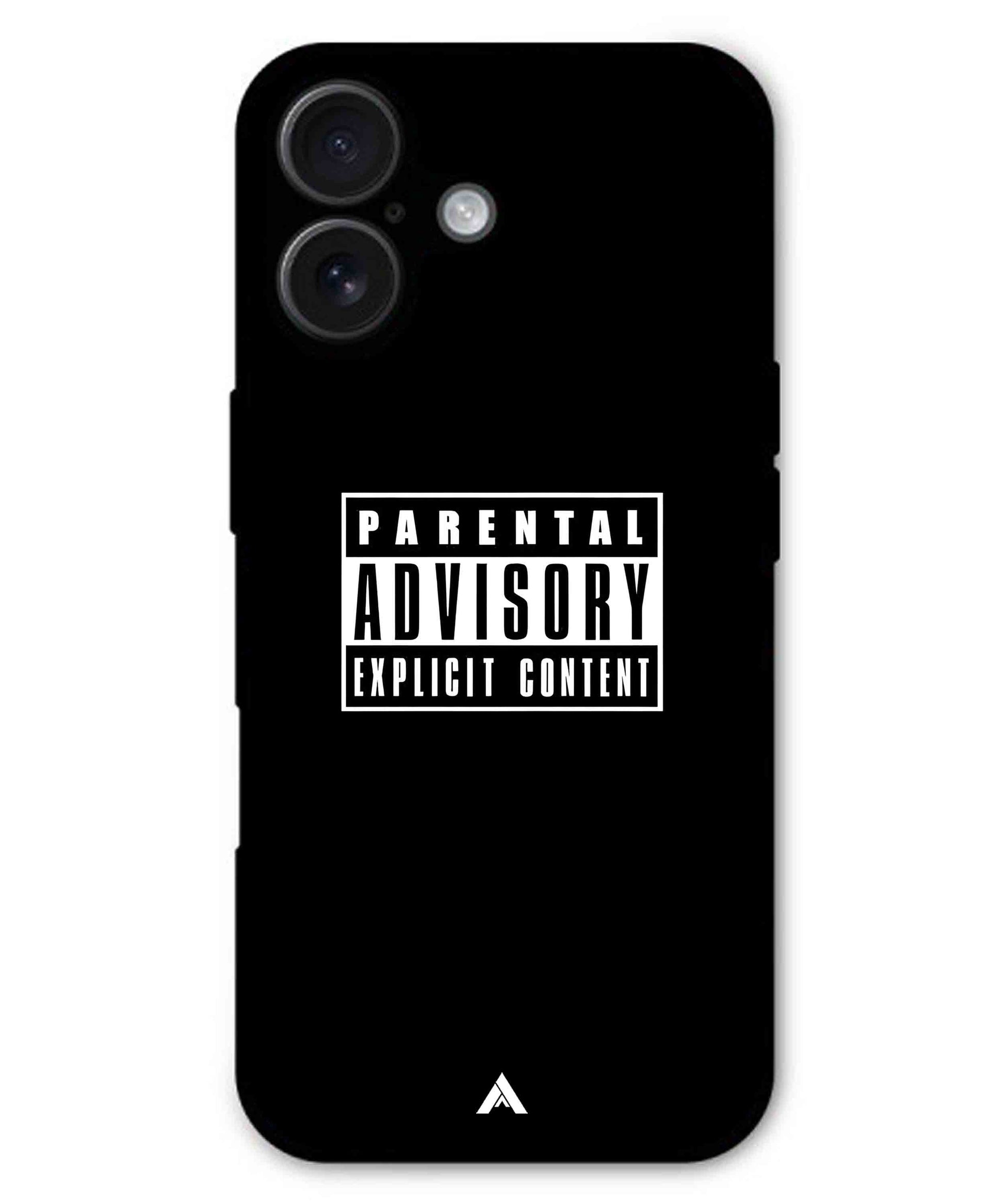 Parental Advisory Metal Back Cover Phone Case for iPhone 16 Plus