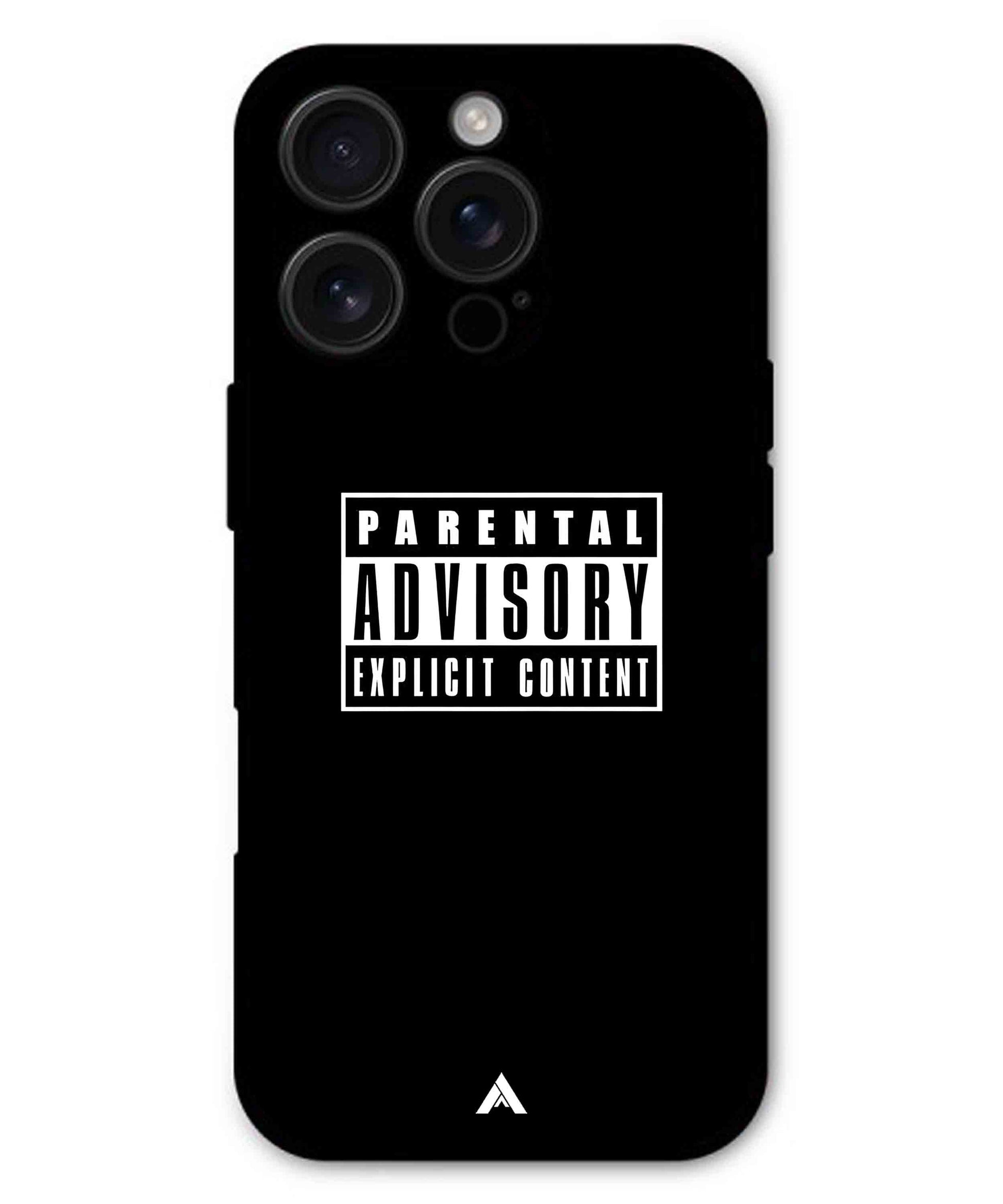 Parental Advisory Metal Back Cover Phone Case for iPhone 16 Pro