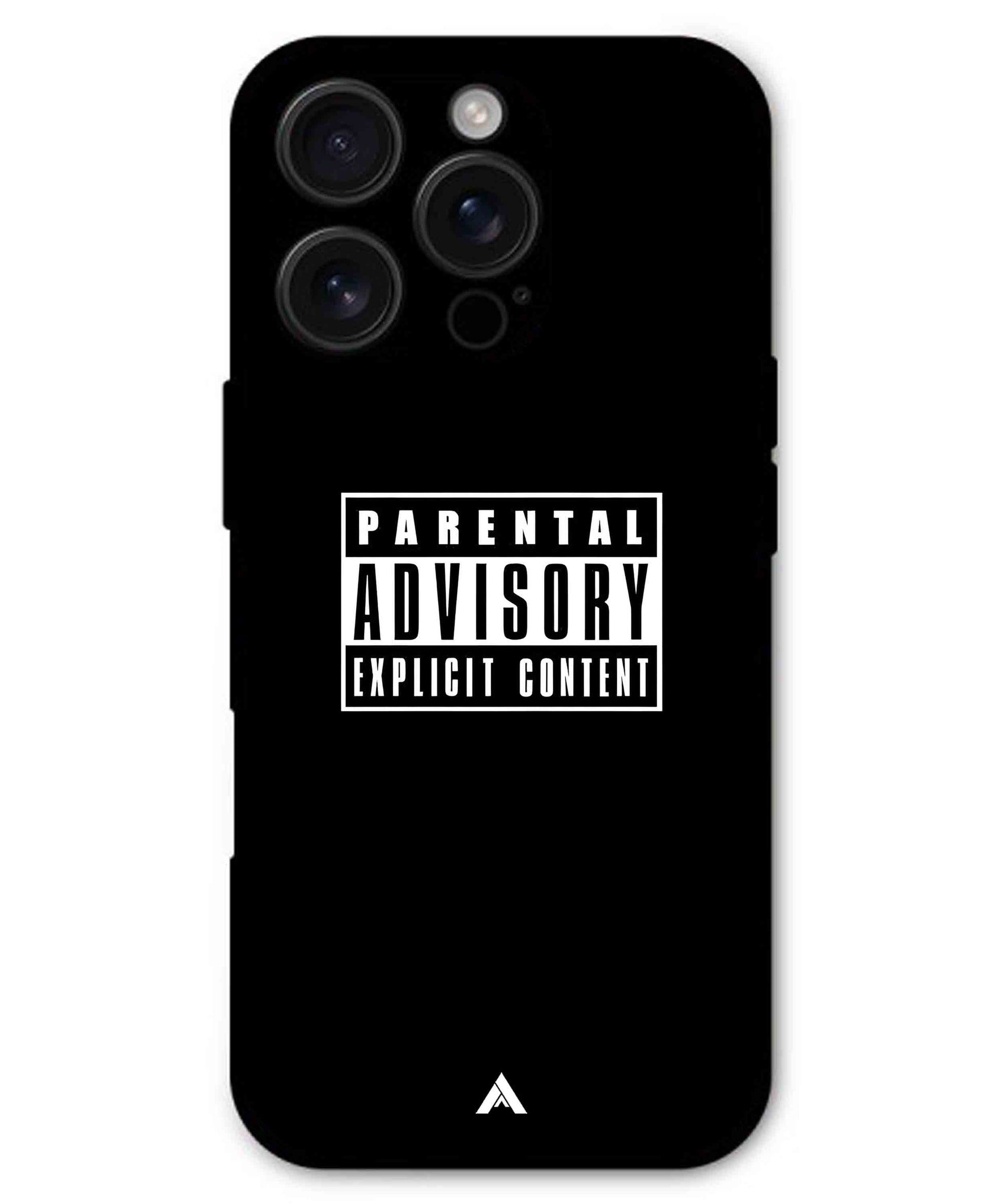 Parental Advisory Metal Back Cover Phone Case for iPhone 16 ProMax