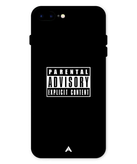 Parental Advisory Metal Back Cover Phone Case for iPhone 7 Plus