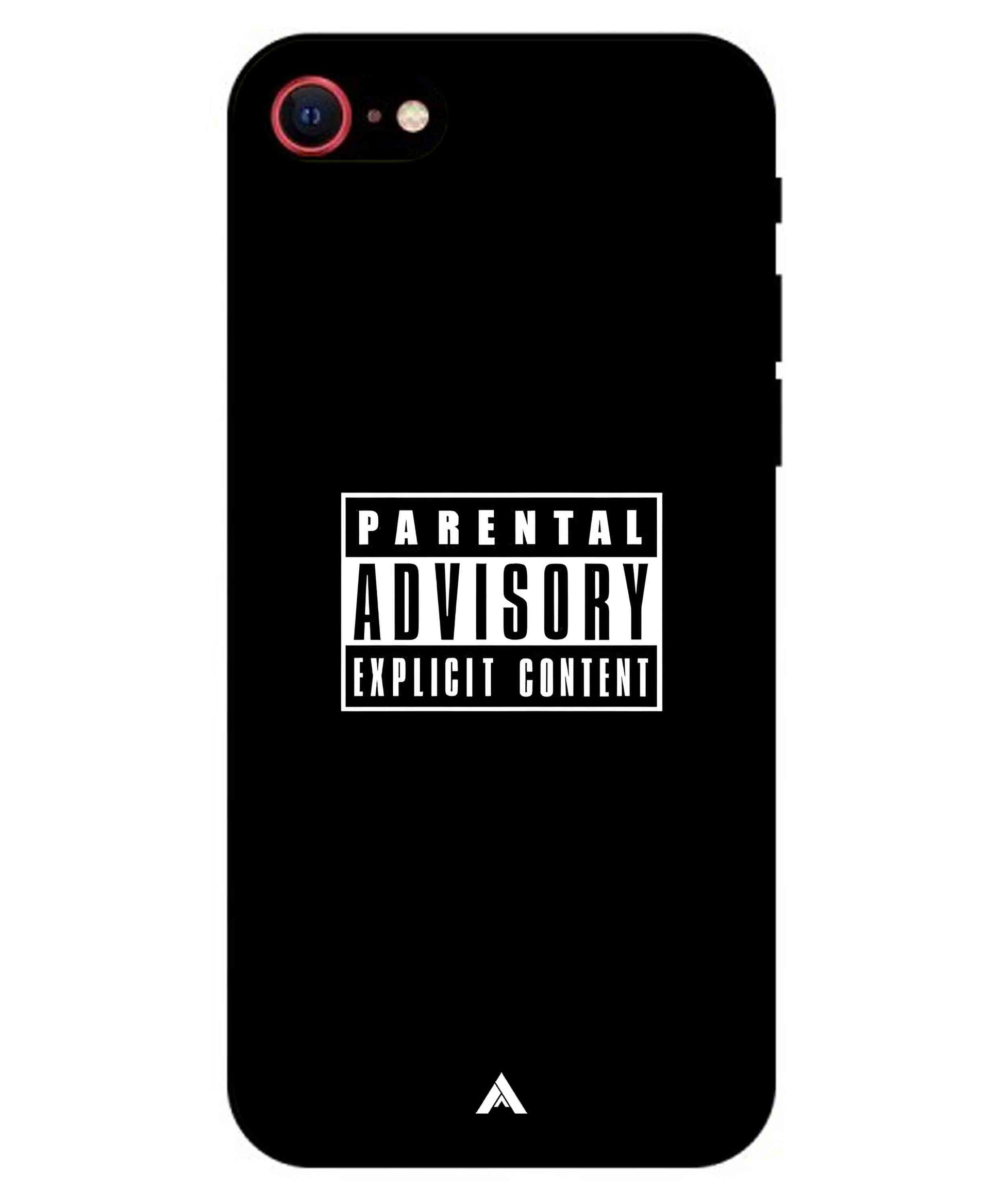 Parental Advisory Metal Back Cover Phone Case for iPhone 8