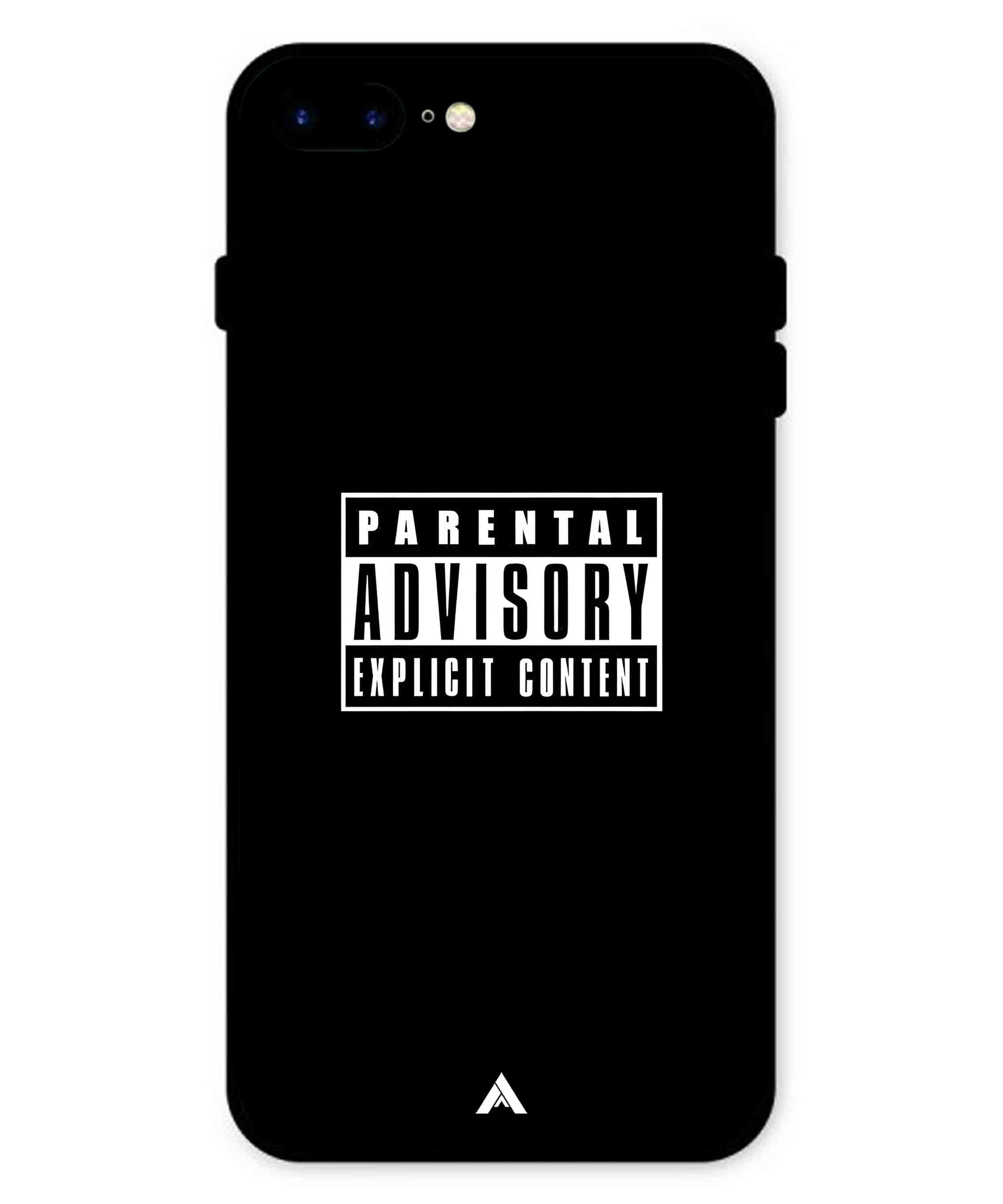 Parental Advisory Metal Back Cover Phone Case for iPhone 8 Plus